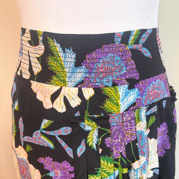 DIANE VON FURSTENBERG WOMEN'S LONG PRINTED WRAP SKIRT SIZE 0 - Picture 3 of 10